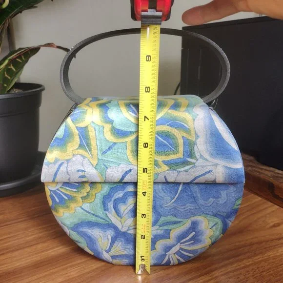 Pineda Covalin Silk & Leather Handbag - Picture 10 of 11